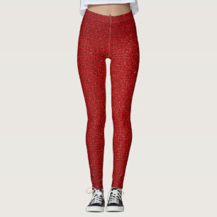 Legging Faísca de brilho vermelho