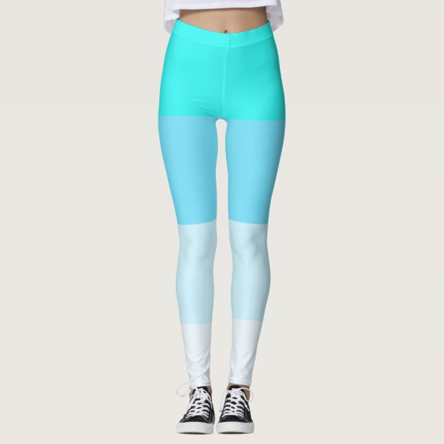 Legging Faixa de cores mista personalizada (Frente)