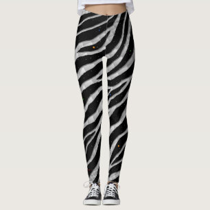 Legging Faixa de TempoEspaçoLimpa - Prata/Branco