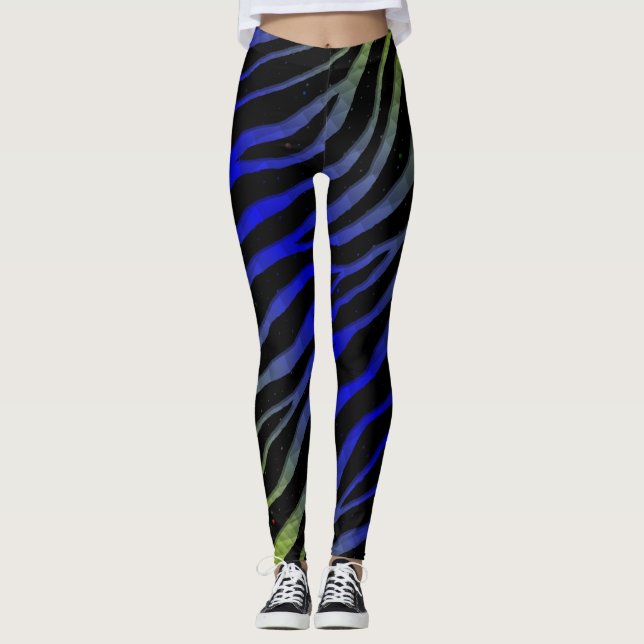 Legging Faixa de TempoEspaçoLimpada - Limão/Azul (Frente)