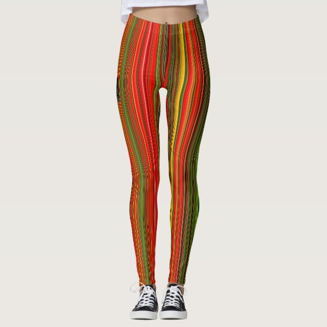 Legging Faixa Vertical Colorida (Frente)