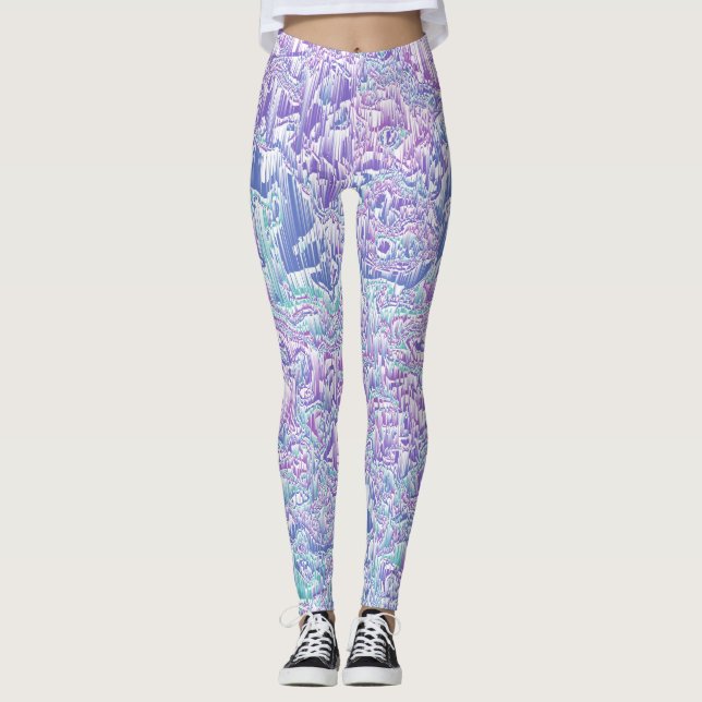 Legging Falha de Tom de Joia (Frente)