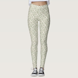 Legging Fallen deixa verde padrão Sml em Creme