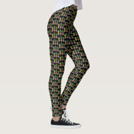 Legging Família Cute Cactus Em Aquarela