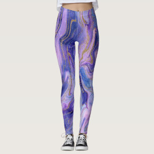 Legging Fantasia de Aquarela de Algodão Doce Etéreo 