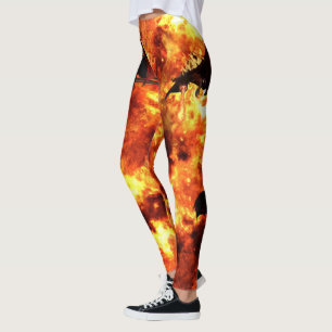 Legging Fantasia do Dragão que Respira Fogo
