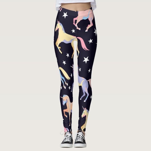Legging Fantasia Escura do Unicórnio: Mágica Sem Olho. (Frente)