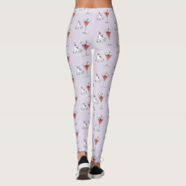 Legging Fantasma de Halloween Fofo & Coquetel Assustador
