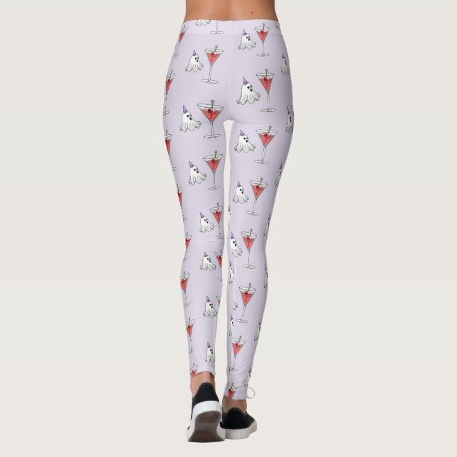 Legging Fantasma de Halloween Fofo & Coquetel Assustador (Verso)