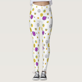 Legging Fantasma, engraçado, travesso, expressões alegres