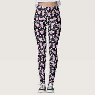 Legging Fantasmas Rosa Dizem que Boo Halloween Trick ou Tr