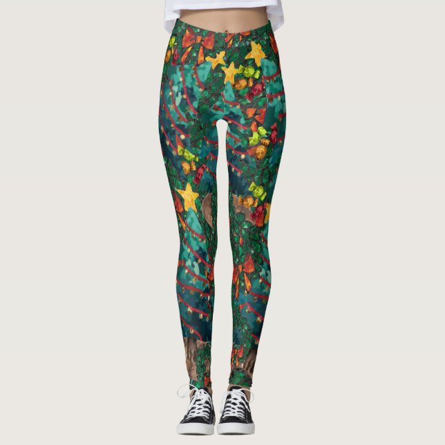 Legging Fantástico Watercolor Natal (Frente)
