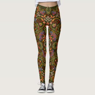 Legging Fantasy Floral Square Pocket Design
