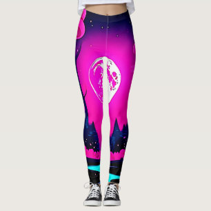 Legging Fantasy Moonlit Woods Art