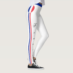 Legging Fãs de viagem/esporte da Bandeira francesa