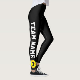 Legging Fastpitch Softball Team Name and Player Number