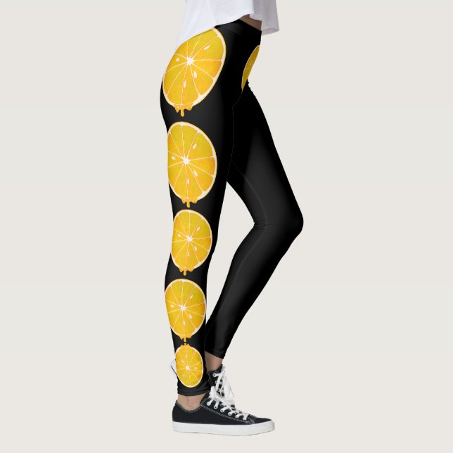 Legging fatia de limão amarelo brilhante (Direita)