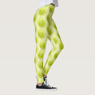 Legging Fatias de limão em amarelo claro