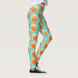 Legging Fatias Laranja no Azul