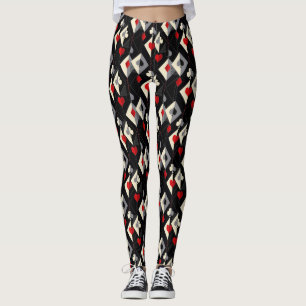 Legging Fatos de jogar cartas no pôquer.