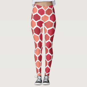 Legging Favo em Vermelhos
