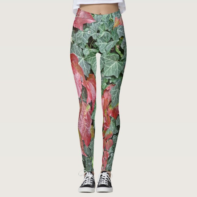 Legging Feira verde vermelha outono (Frente)