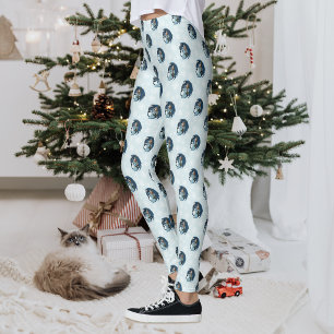 Legging Feiticeira do Dragão Azul Flocos de Neve