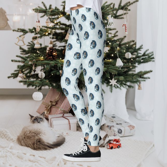 Legging Feiticeira do Dragão Azul Flocos de Neve (Criador carregado)