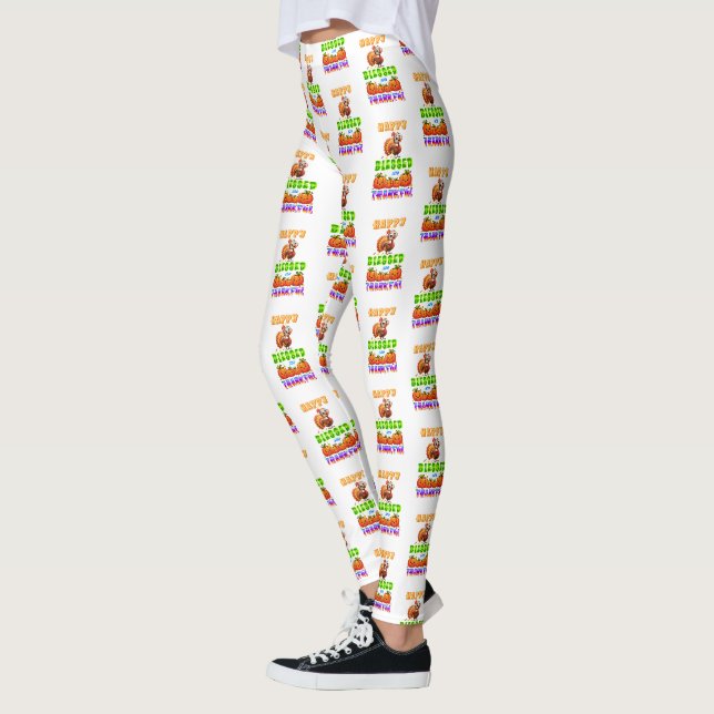 Legging Feliz, Abençoado E Grato (Esquerda)