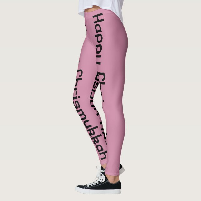Legging feliz Chrismukkah (Esquerda)