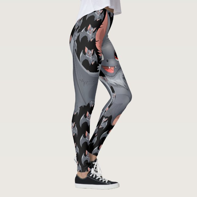 Legging Feliz Dia das Bruxas Spooky Bat (Direita)