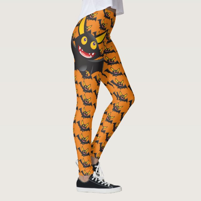 Legging Feliz Dia das Bruxas Spooky Bat (Direita)