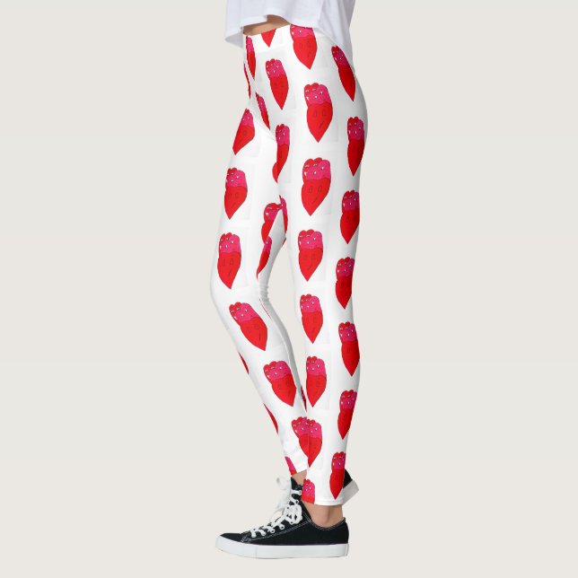 LEGGING FELIZ DIA DOS VALENTINOS COM PERNAS DE AMOR (Esquerda)