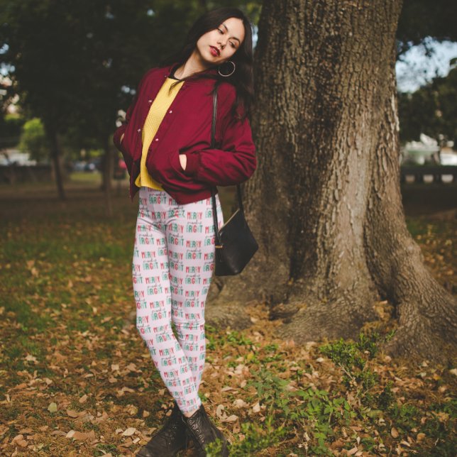Legging Feliz e Natal brilhante (Criador carregado)
