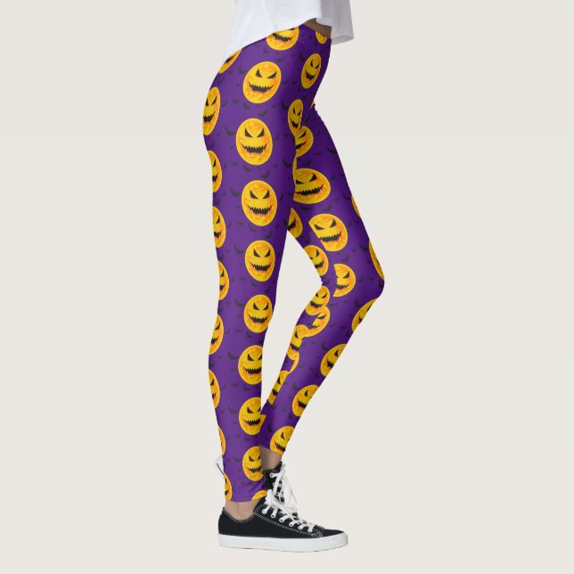 Legging Feliz Halloween Bat Purple Spooky (Direita)