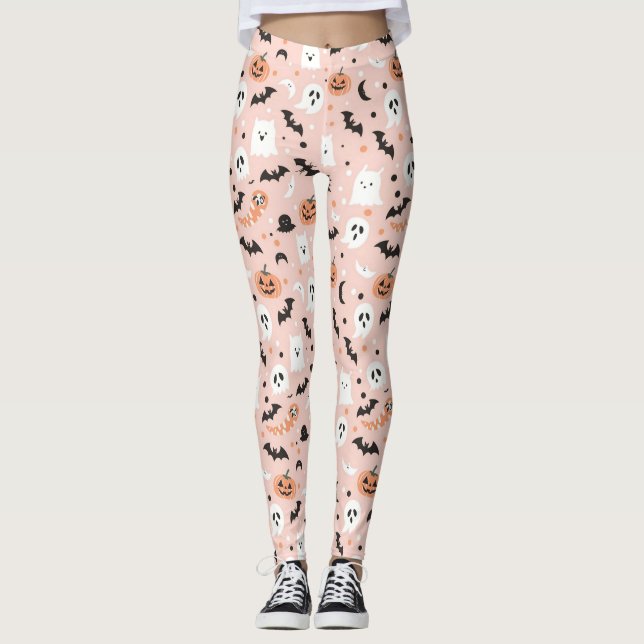 Legging Feliz Halloween Spooky, Festivo Halloween (Frente)