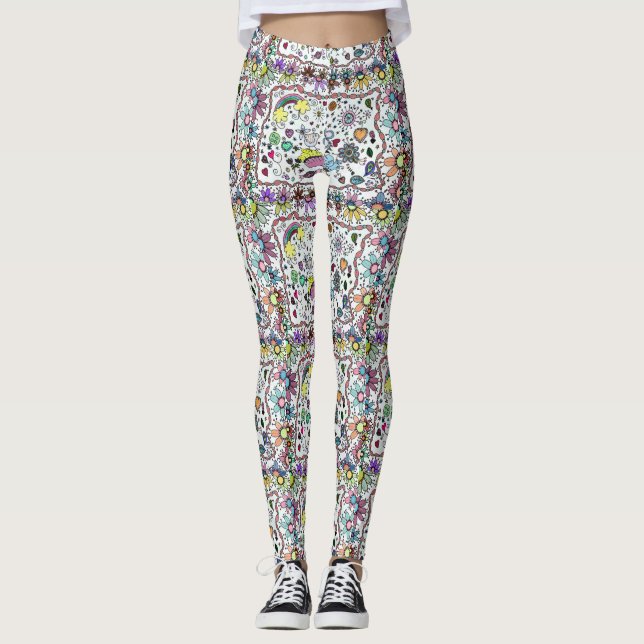 Legging Feliz Joy Doodles (Frente)