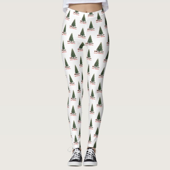 Legging Feliz Natal. Árvore (design 1) com presentes (Frente)