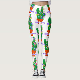 Legging feliz natal cactus