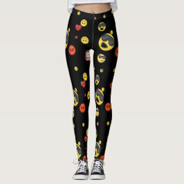 Legging Feliz, zangado, amor, menina emojis