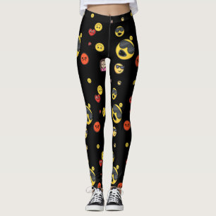 Legging Feliz, zangado, amor, menina emojis