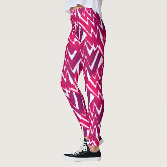 Legging Felpudo de Abstrato Berry Lightning (Esquerda)