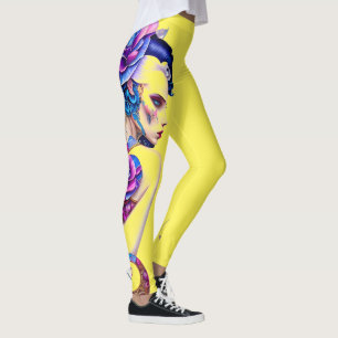 Legging Femme Punk Cascading Floral