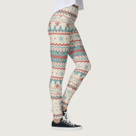 Legging Feriado de Knit de Natal bonito lã Anos novos de N