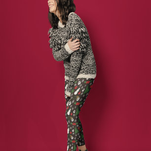 Legging Feriado de Natal assustador Gótico de Natal