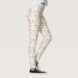 Legging Feriado Padrão de Cookies de Natal