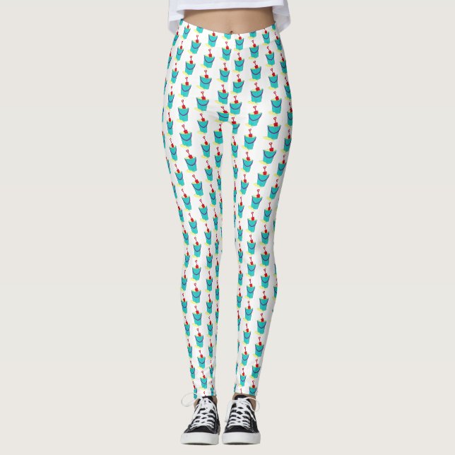 Legging Férias de Verão da Pilha Balde de areia dos brinqu (Frente)