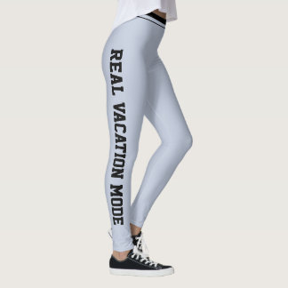 Legging Férias Personalizadas Azul Pó Preto Clássico