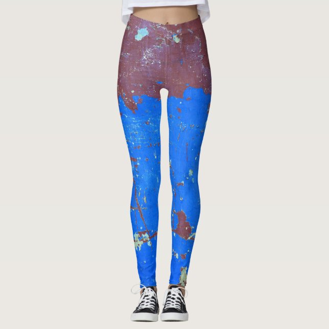 Legging Ferrugem de aço colorida: textura de abstrato (Frente)