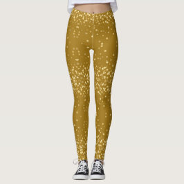 Legging Festa da Divã Glamourosa Resplandecente Dourado Fe